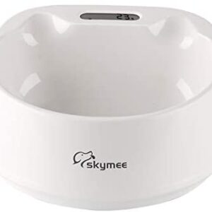 SKYMEE Smart Digital Feeding Pet Bowl Accurate Weight with LCD Display Waterproof for Dog Cat Food Water Washable Feeder