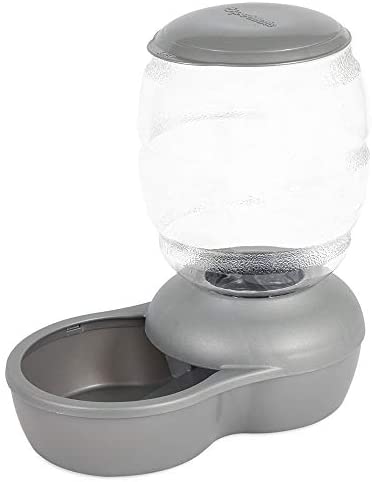 Petmate Replendish Feeder with Microban Computerized Cat and Canine Feeder 4 Sizes Obtainable, 5 LB, Pearl Silver Gray