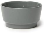 Waggo Heavy Ceramic Gloss Canine Bowl Dolphin Blue Gray Measurement Medium Sturdy Canine Meals and Water Pet Dish