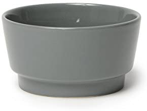Waggo Heavy Ceramic Gloss Dog Bowl Dolphin Blue Grey Size Medium Durable Dog Food and Water Pet Dish