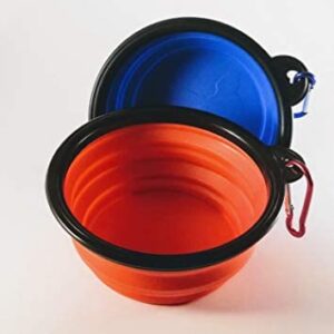 Matrose Red and Blue Dog and cat Collapsible Travel Bowls 350 ml or 12oz Perfect for Small to Medium Pets 2 Pack