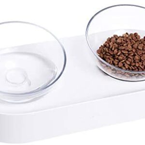PETKIT Elevated Cat Food Bowls, Tilted Pet Raised Bowls with Stand for Cats and Small Dogs, Stress Free, Food Grade Material Nonslip No Spill Cat Bowls for Food and Water Dishwasher Safe