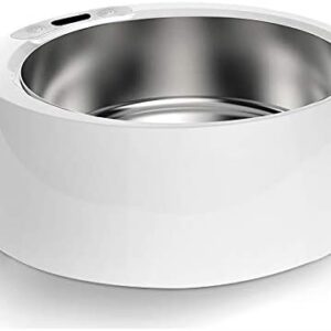 Y&J Cat Dog Feeder Stainless Pet Feeding Device Pet Smart Heating Bowl with Anti-Bite Line for Small Medium Large Cats and Dogs