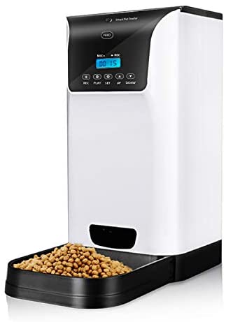 Uterip 6L Computerized Pet Feeder Meals Dispenser for Canines and Cats – Programmable Timed Auto Canine Feeder with Voice File, As much as 4 Meals Per Day