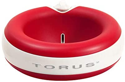 Torus Pet Water Bowl | 2-Liter | Recent Filtered Water | Wholesome & Hygienic Pet Bowl | for Small, Medium, Giant Canine, Cats & Different Pets
