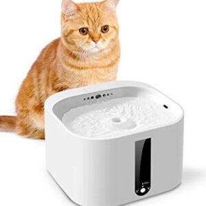 Uterip Smart Pet Fountain, 70oz/2L Automatic Cat Water Dispenser with 2 Replacement Filters, for Cats, Dogs, Multiple Pets