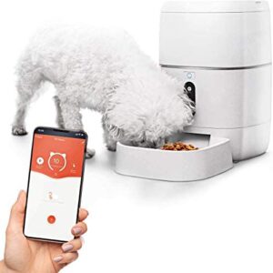 Home Zone Pet Automatic Feeder - Smart Wireless Pet Feeder for Small Dogs and Cats, 6L