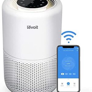 LEVOIT Smart WiFi Air Purifier for Home, Alexa Enabled H13 True HEPA Filter for Allergies, Pets, Smokers, Smoke, Dust, Pollen, 24dB Quiet Air Cleaner for Bedroom with Display Off Design, Core 200S