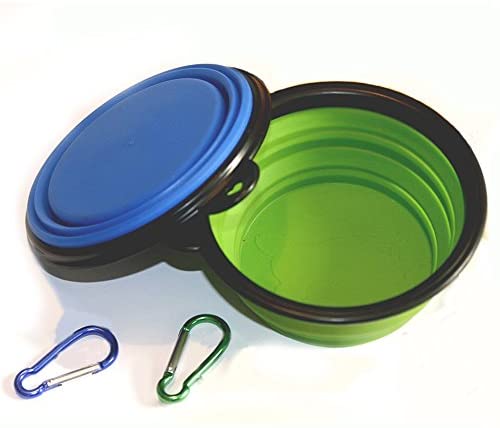COMSUN Collapsible Canine Bowl, Foldable Expandable Cup Dish for Pet Cat Meals Water Feeding Moveable Journey Bowl Free Carabiner