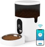 PETODAY Automatic Cat Feeder, WiFi Enabled Smart Auto Pet Feeder with Stainless Steel Bowl, Timed Cat Food Dispenser with Portion Control, Up to 10 Meals Per Day and 10s Voice Recorder(4L)