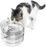 NPET Cat Canine Water Fountain Automated Filtered Water for Pet Wholesome Ingesting Fountain 1.6 L/2.6L Water Capability Tremendous Quiet (WF030 Cat Fountain)