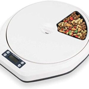Automatic Timed Cat Dog Feeder with Digital Timer 5 Meal 5 Cell Automatic Pet Food Dispenser