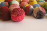 Kivikis Cat Toy, 10 Felted Wool Balls. Handmade from Ecological Wool Made 3-4 cm Diameter