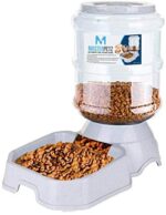Computerized Canine Water Bowl with Extensive Bowl for Canines Cats Small Pets Beneath 30 lbs, 1 Gallon 3.8 Liter Capability Replendish Gravity Waterer with Security Twist Lock Opening, Canine Meals Recipe eBook Included