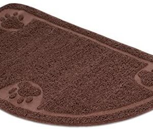 Internet's Best Cat Litter Mat - 23 x 14.5 - Semi-Circle - Kitty Litter Mat and Trap - Crystal Catcher Mat and Scatter Control - Soft Paw Touch