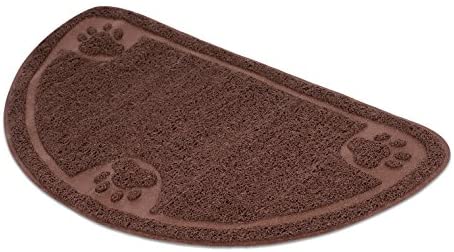 Web’s Finest Cat Litter Mat – 23 x 14.5 – Semi-Circle – Kitty Litter Mat and Lure – Crystal Catcher Mat and Scatter Management – Gentle Paw Contact