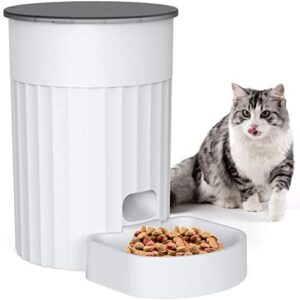 DADYPET Automatic Cat Feeder 3L Programmable Timer Memory Setting Pet Feeder Portion Control Dog Food Dispenser Automatic 1-4 Meals per Day for Small & Medium Pets (Plug or Battery Powered)