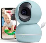 Geeni Good House Pet and Child Monitor with Digital camera, 1080p Wi-fi WiFi Digital camera with Movement and Sound Alert (Pastel Blue)