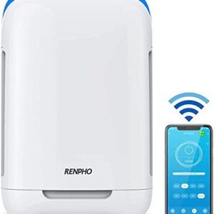 RENPHO Air Purifier for Home Smart WiFi H13 HEPA Air Filter for Allergies and Pets, Quiet Air Purifiers for Large Room 356 SQ.FT, Eliminate Germs Smoke Odor Mold, Ozone Free