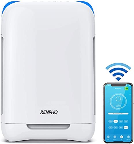 RENPHO Air Air purifier for Dwelling Sensible WiFi H13 HEPA Air Filter for Allergy symptoms and Pets, Quiet Air Purifiers for Giant Room 356 SQ.FT, Remove Germs Smoke Odor Mildew, Ozone Free