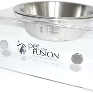 PetFusion Elevated Dog Bowls, Cat Bowls. [Attach, Detach, Add On, Mix Match Short 4" & Tall 8"]. Buy Singles or Pairs