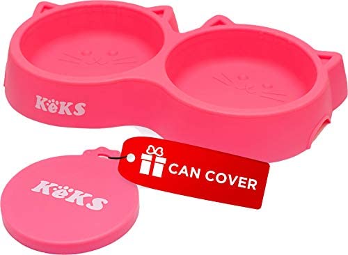 Cat Bowls – Cat Meals Set of Silicone Cat Feeder Stand & Pets Meals Can Cowl – Cat Meals Bowl Set – Cat Dish Set – Kitten Meals Bowl – Cat Feeding Bowls – Cat Water Bowl