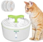 EPICKA Sprout Pet Fountain, 2L/67oz Cat Water Fountain with LED Indicator, Quiet Pump and three Triple-Motion Filters, BPA-Free Automated Canine Water Dispenser