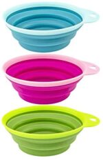 Southern Homewares Collapsible Silicone Pet Bowl Journey Set 3 Piece for Dwelling Pets Water Feed Dorms Tenting