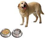 4lovedogs Stainless Steel Dog Bowls, 32 Oz (Set of 2)