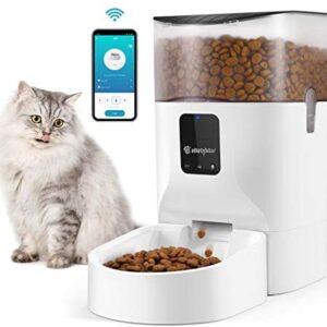 VavoPaw 7L Automatic Cat Feeder, WiFi Enabled Smart Food Dispenser for Cats, Dogs & Small Pets with APP Control, Programmable Timer, Voice Recorder and Portion Control Up to 10 Meals per Day