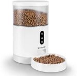 ITSKOO Automated Pet Feeder – Automated & Programmable Canine & Cat Meals Dispenser – Sensible Dry Kibbles Container for Higher Portion Management, Distant Feeding – WiFi, Voice Assistant & Telephone App Enabled