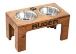 Elevated Canine Feeder and Storage Field – Elevated Canine Bowl – Rustic Canine Bowl Stand – Raised Canine Bowl – Raised Canine Feeder – Pet Bowl Stand