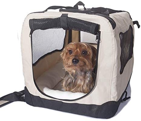 2PET Foldable Canine Crate – Delicate, Simple to Fold & Carry Canine Crate for Indoor & Outside Use – Comfortable Canine Residence & Canine Journey Crate – Robust Metal Body, Washable Cloth Cowl