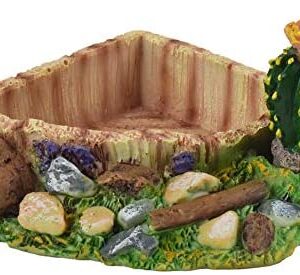 OMEM Reptile Food Bowl Reptile Habitat Breeding Box, for Tortoise, Insect, Crickets, Crabs, Other Reptiles Animal or Amphibians