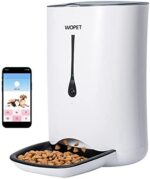 WOPET SmartFeeder,Automatic Pet Dog and Cat Feeder,6-Meal Auto Pet Feeder with Timer Programmable,HD Camera for Voice and Video Recording,Wi-Fi Enabled App for iPhone and Android