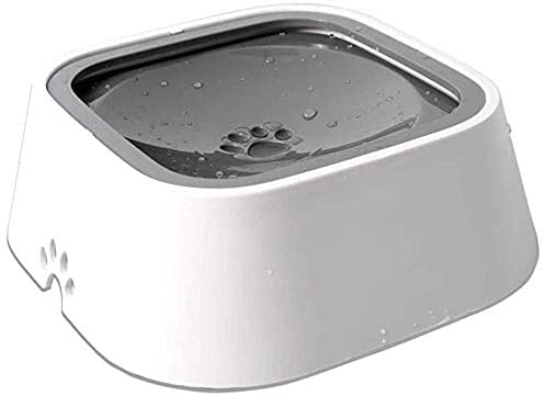 Canine Water Bowl No-Spill Pet Water Bowl,Sluggish Water Feeder Car Transportable 35oz Feeder Bowl for Canines and Cats – Preserve Water Recent(Gray)