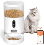 Peteme Computerized Cat Feeder, Sensible Pet Feeder with APP Management, Meals Dispenser for Cats, Canine & Small Pets , 2.4G Wi-Fi Enabled, Portion Management, 4L