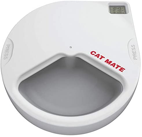Cat Mate C300 Automated 3 Meal Pet Feeder with Digital Timer for Cats and Small Canines