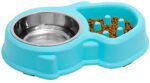 UPSKY Sluggish Feeder Canine Bowl No Chocking Sluggish Feeder Bloat Cease Canine Meals Water Bowl (Blue)