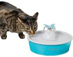 PetSafe Drinkwell Butterfly Pet Ingesting Fountain for Cats and Canines, Free-Falling Adjustable Streams of Recent, Flowing Water, Simple to Clear, 50 oz Capability