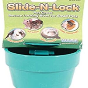 Ware Manufacturing Ware Plastic Slide-N-Lock Small Pet Crock, 10 Ounce, Assorted Colors
