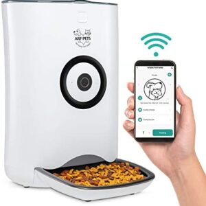 Arf Pets Smart Automatic Pet Feeder with Wi-Fi, Programmable Food Dispenser for Dogs & Cats with Easy App-Controlled Feed Timer, 20-Cup Capacity, Dishwasher-Safe Bowl & Bucket, for iPhone & Android