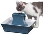 PetSafe Drinkwell Pagoda Cat and Canine Ingesting Fountain, 70 oz Capability Computerized Water Dispenser for Pets, Sturdy Straightforward to Clear Ceramic Materials, Twin Free Falling Streams, Filters Included