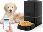 Iseebiz 6L Automated Pet Feeder, Cat Canine Meals Dispenser Hopper, 4 Meals a Day with Voice Recorder, Portion Management, Timer Programmable, Meals Dispense Remind, IR Detect, for Medium Massive Cats Canine