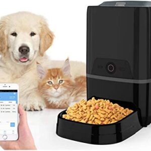 Iseebiz 6L Automatic Pet Feeder, Cat Dog Food Dispenser Hopper, 4 Meals a Day with Voice Recorder, Portion Control, Timer Programmable, Food Dispense Remind, IR Detect, for Medium Large Cats Dogs