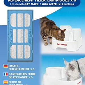 Cat Mate Replacement Filter Cartridge for Pet Fountain 6 Count