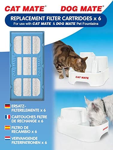 Cat Mate Substitute Filter Cartridge for Pet Fountain 6 Rely