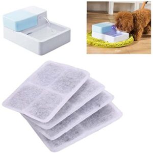 4pcs Activated Carbon Filter Replace for Pet Dog Water Fountain