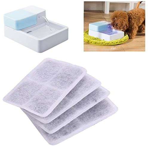 4pcs Activated Carbon Filter Change for Pet Canine Water Fountain