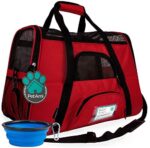 PetAmi Premium Airline Accredited Smooth-Sided Pet Journey Service | Ventilated, Snug Design with Security Options | Excellent for Small to Medium Sized Cats, Canines, and Pets